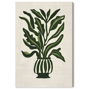 Art Remedy Green Vase I Minimalistic Botanical and Floral Art Prints Unframed - 1 of 4