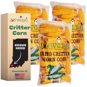 JCS Wildlife Dried Squirrel Corn Cobs - Grown in Southern Indiana - Each Bag Weighs About 14 lbs - 1 of 4