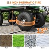 1200Lbs Garden Cart Dump Wagon, Heavy-Duty 4 Wheel Wheelbarrow Yard Cart with 13-Inch All-Terrain Wheels, for Courtyards, Farm and Gardening - 3 of 4