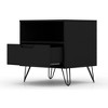 Sapphtopaz Modern Nightstand with Spacious Drawer Simple Night Stand with Splayed Metal Legs Bedside Table for Bedroom, Living Room - 4 of 4