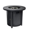 30" Propane Gas Fire Pit Table, 50000 BTU Round Steel Fire Pit for Outside Patio Deck Garden Courtyard-Black - 4 of 4