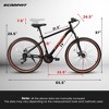 NicBex 24" Mountain Bike with Front Suspension for Teens,21-Speed Shifter Lever with Gear Indicator,High Carbon Steel Frame,Disc Brake - 2 of 4