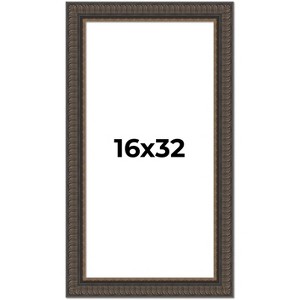 PosterPalooza | Panoramic Museum Brown Picture Frame - UV Acrylic, Foam Board Backing, Hanging Hardware - 1 of 4