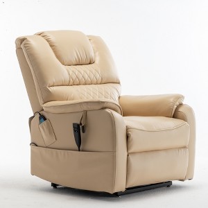 TiramisuBest Recliners Lift Chair Relax Sofa Chair Livingroom Furniture Living Room Power Electric Reclining with Brown PU for Recliners & M - 1 of 4