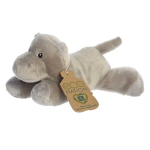 Aurora Small Eco Softies Hippo Eco Nation Eco-Friendly Stuffed Animal Grey 8.5" - 1 of 4