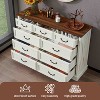 Dyonery Farmhouse 9 Drawers Dresser for Bedroom, 52" Wide Rustic Wood Chest of Drawers with Metal Handles,Modern Dresser TV Stand,White - 4 of 4