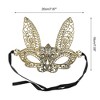 Unique Bargains Halloween Christmas Lace Long-Ear Bunny Half Face Party Mask 1 Pc - 2 of 4