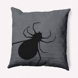 16"x16" Big Spider Print Square Throw Pillow Steel Gray - e by design