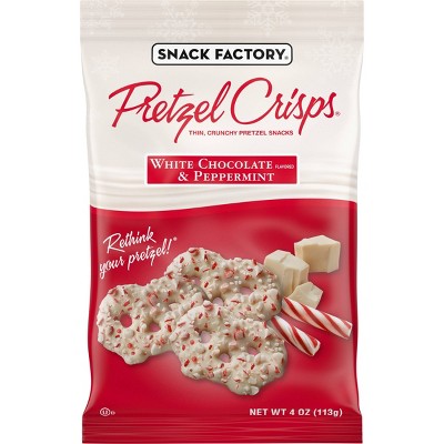 Snack Factory White Chocolate & Peppermint Pretzel Crisps - 4oz