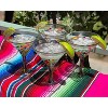Dos Sueños Mexican Hand Blown  Modern Margarita Glasses - Confetti Carmen Design - 12oz - Set of 4 - 3 of 4