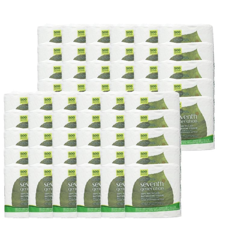 Seventh Generation 100% Recycled Bathroom Tissue 2-Ply 500 Sheets - 60 ct, 1 of 6