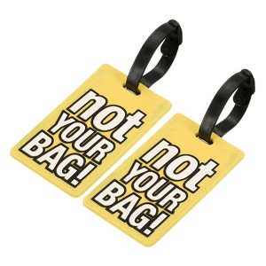 Unique Bargains Durable Lightweight Backpack Travel ID Luggage Tag 2 Pcs - 1 of 4