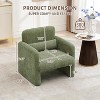 Single Sofa Chair, Chenille Upholstered Accent Chair, Modern Armchair with Curved Backrest, Comfortable Reading Chair for Living Room, Bedroom, Study - 3 of 4