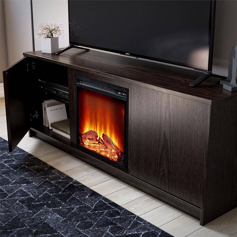 Caldare Electric Fireplace TV Stand Espresso - Room &#38; Joy, 4 of 12