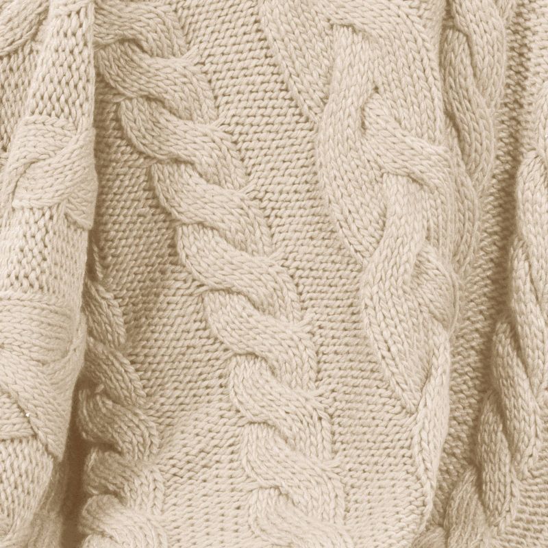 Chunky Cable Knit Reversible Throw Blanket - Threshold™, 5 of 12