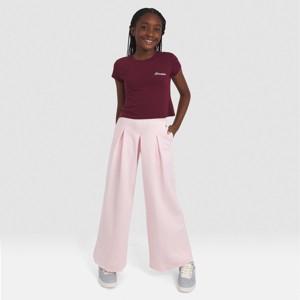 Girls' Champion Wide Leg Pleated Fleece Pants - 1 of 3