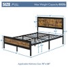 Yaheetech Industrial Metal Platform Bed with Wooden Headboard and Footboard - 3 of 4