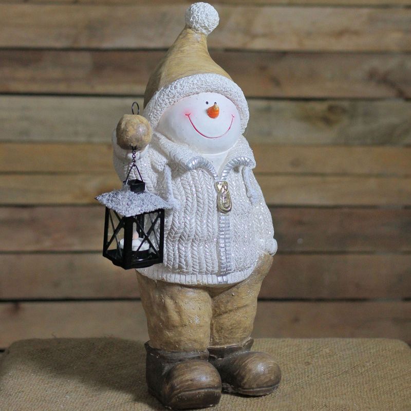 Northlight 19.5" Cheerful Snowman with Lantern Christmas Decoration, 3 of 4