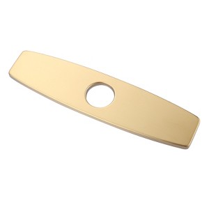 WOWOW 9.6 in. x 2.4 in. x 0.3 in. Stainless Steel Kitchen Sink Faucet Hole Cover Deck Plate in Brushed Nickel - 1 of 4