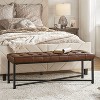 Valerie Morden Button-Tufted Upholstered Storage Bench with Iron Leg|ARTFUL LIVING DESIGN-BROWN - 2 of 4