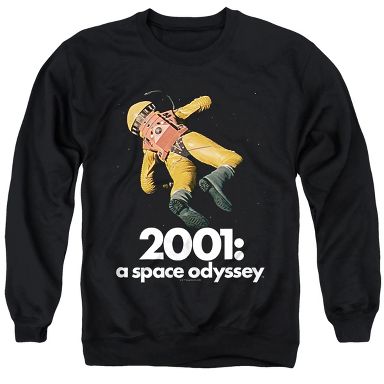 2001: A Space Odyssey Spacesuit Adult Crewneck Sweatshirt Black X 