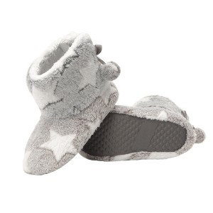 Jessica Simpson Girl' Plush Star Bootie Slippers - 1 of 4