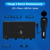 Itopfox Multi Car Retractable Backseat Charger 5-in-1 with 60W Cigarette Lighter Adapter for iPhone Samsung Uber Taxi Lyft Turo Share Ride Headrest - 2 of 4