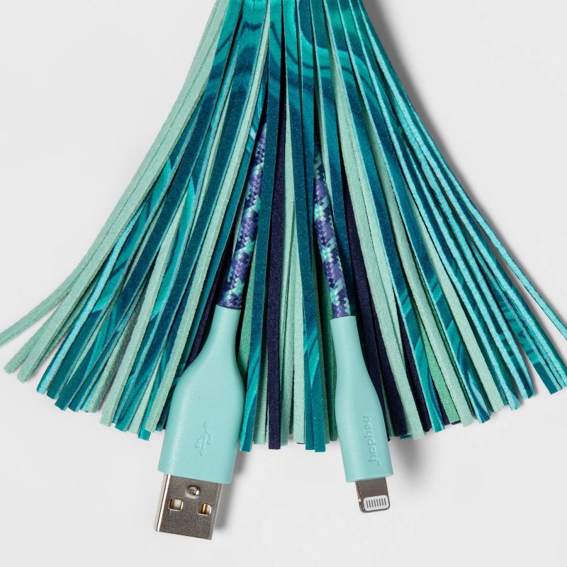 12" Lightning to USB-A Tassel Keychain Cable - heyday™, 4 of 5