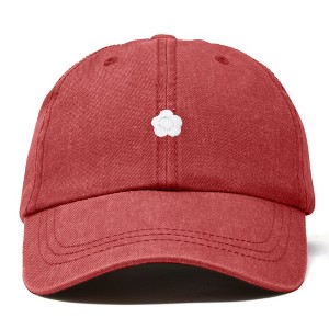 Dalix Lil Flower Embroidered Cotton Cap Outdoor Dad Hat Womens - 1 of 4
