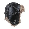 Kitcheniva Faux Fur Winter Trapper Hat with Ear Protection Black - 2 of 4