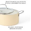Martha Stewart 10pc Lockton Ceramic Interior Cookware Set Butter Cream: Skillets, Sauce & Fry Pans, Gas & Induction Compatible - 4 of 4
