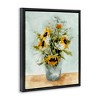 Stupell Industries Sunflower Blossom Watercolor Detail Black Framed Floater Canvas Wall Art - 3 of 4