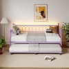 Twin Size Daybed, Metal Frame with Trundle, Sofa Bed for Small Spaces, Guest Room - 3 of 4