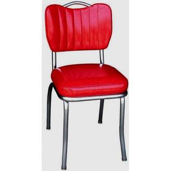 Handle Back Padded Seat Diner Chair Cherry Red - Richardson Seating