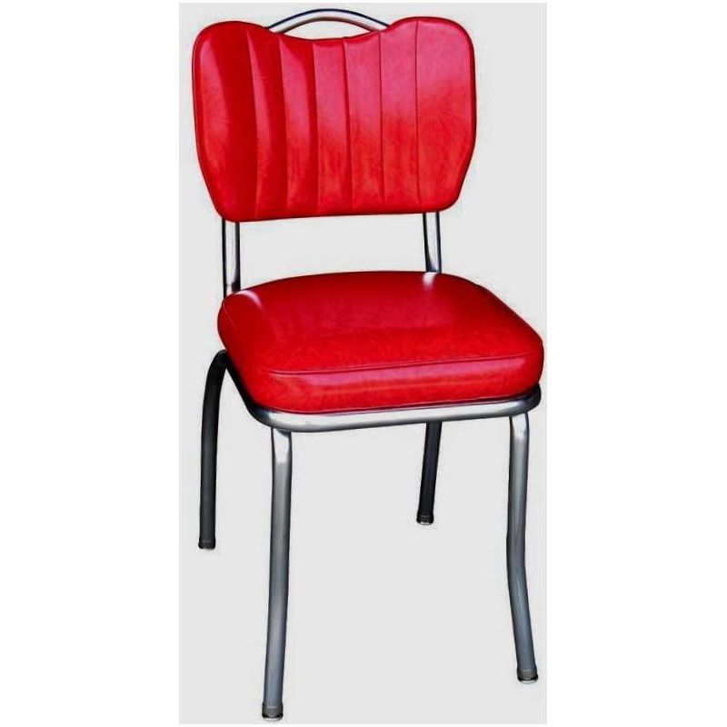 Handle Back Padded Seat Diner Chair Cherry Red - Richardson Seating, 1 of 6