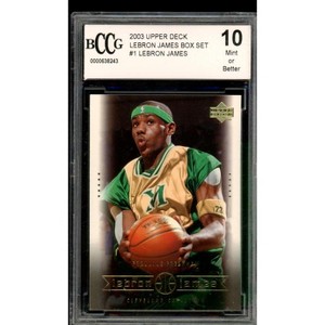 Lebron James Rookie Card 2003 Upper Deck Box Set #1 BGS BCCG 10 - 1 of 2