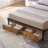 APRILSOUL 25in*15.7in*7.7in Wheeled Under-Bed Storage Basket with Drawers, Mobile Organizer for Clothes, Shoes, Toys, Bedding – Fits FULL Bed - 3 of 4