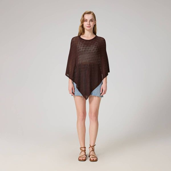 Women's Pointelle Poncho Sweater - Wild Fable™