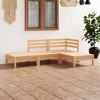vidaXL Solid Pinewood Lounge Set 4 Piece Patio Garden Furniture - Brown - 2 of 4