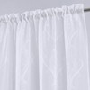 RT Designers Collection Pearl Emb Metallic Doily Rod Pocket Room Darkening Window Curtains for Bedroom 54" x 95" White - 3 of 4