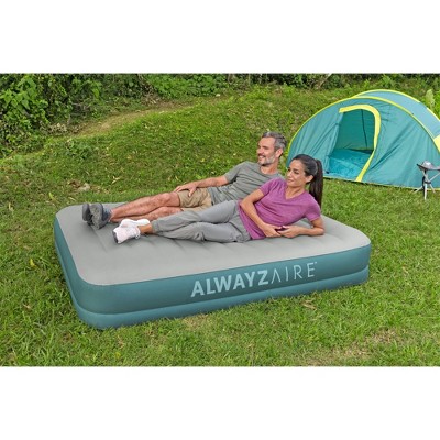 Gray Queen Inflatable Air Mattress with Rechargeable Pump