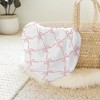 Sweet Jojo Designs Girl Swaddle Baby Blanket Ballerina and Ballet Bows Pink and White - 4 of 4