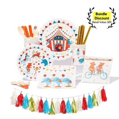 91pc Carnival Party Supplies Great Value Essential Kit