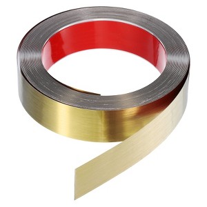 Unique Bargains Self-Adhesive Stainless Steel Mirror Finish Peel and Stick Wall Trim - 1 of 4