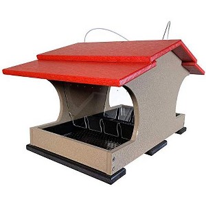JCS Wildlife Large Poly Hopper Bird Feeder  - Mounting Pole Bundles Available! - 1 of 4