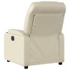 vidaXL Faux Leather Massage Recliner Chair in Cream - Manual Reclining Armchair with Cup Holders for Living Room Comfort - 4 of 4