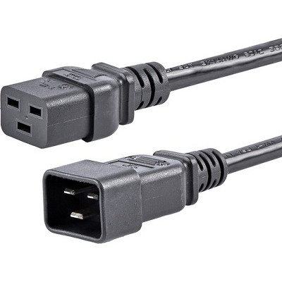 StarTech.com 6 ft Heavy Duty 14 AWG Computer Power Cord - C19 to C20 - For Server, Computer, PDU - Black - 6 ft Cord Length - 1