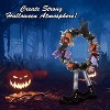 iMountek"Handmade Halloween Witch Wreath with Pumpkin, Hat & Legs - Spooky Door & Wall Decoration Garland"MultiColor - 3 of 4