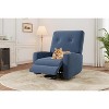 Swivel Rocker Recliner,Glider Recliner Nursery Chair for Adults,360°Swivel Glider Rocking Chair for Living Room - 3 of 4