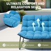 Crestlive Products Outdoor Loveseat with Soft Cushion for Balcony, Poolside, Backyard, Porch - 4 of 4